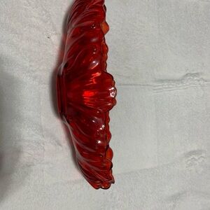 Elegant Red Glass Bowl